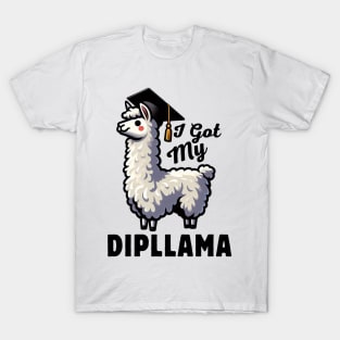 I Got My Dipllama Funny Graduated Llama Graduation Class Of 2024 Senior Gift Idea T-Shirt